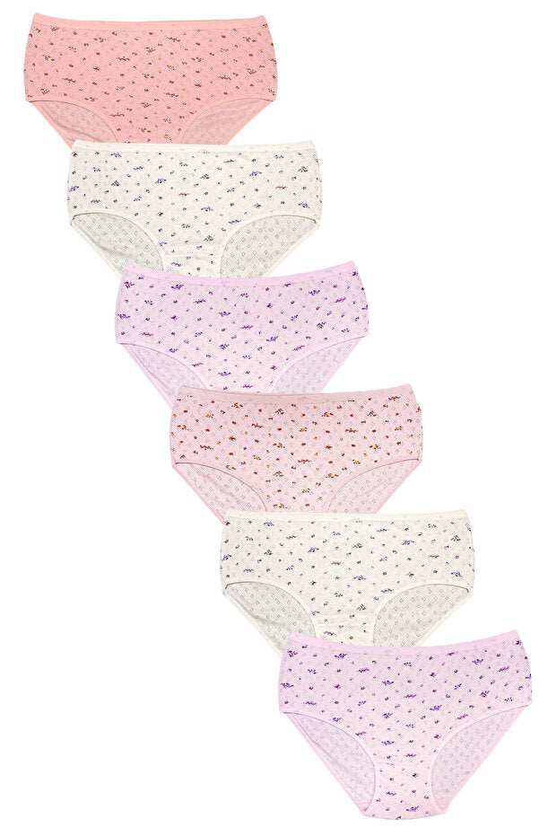 6 LI PAKET YÜKSEL BEL %100 PAMUK KADIN KÜLOT