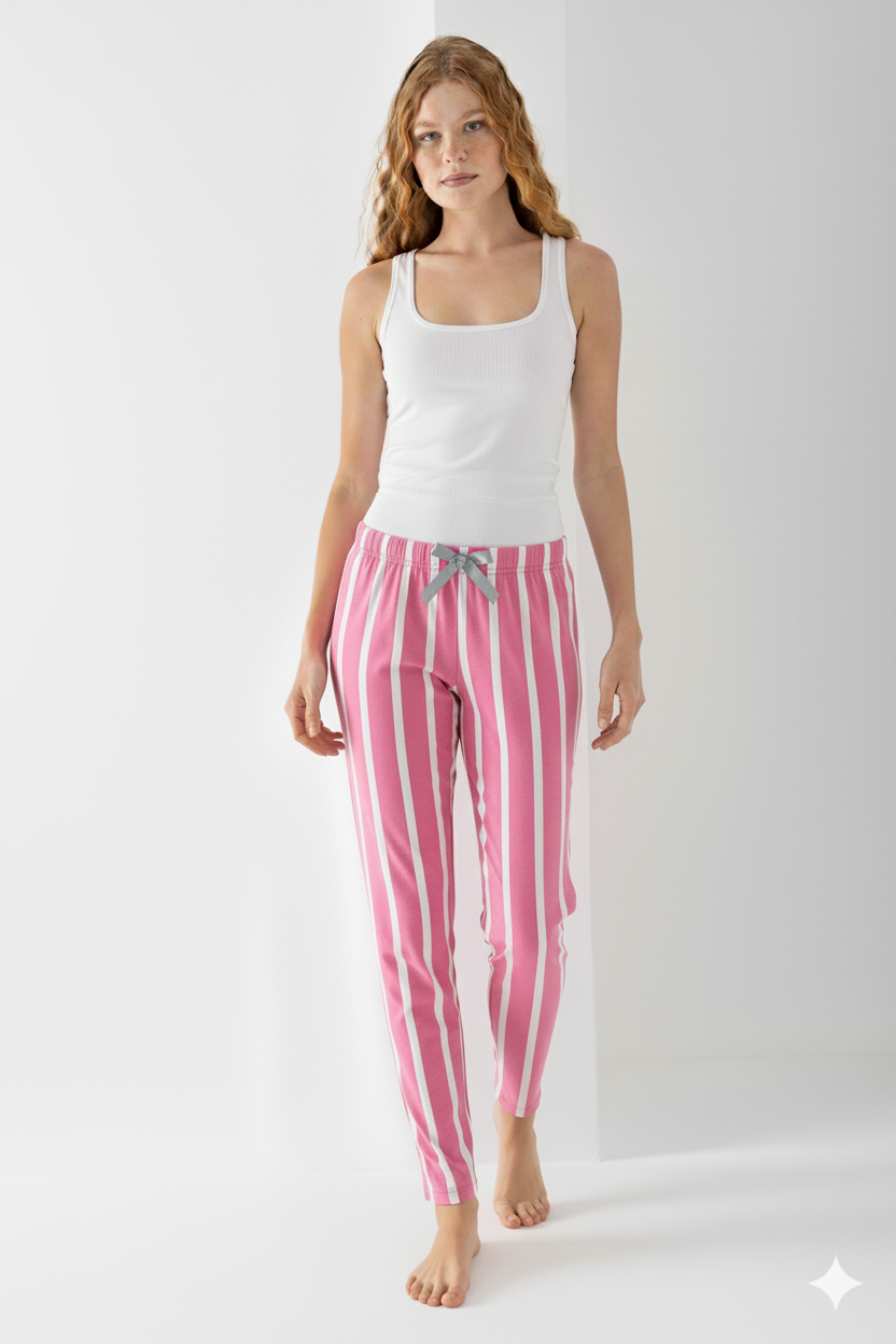 ÇİZGİLİ BAMBU PİJAMA ALTI