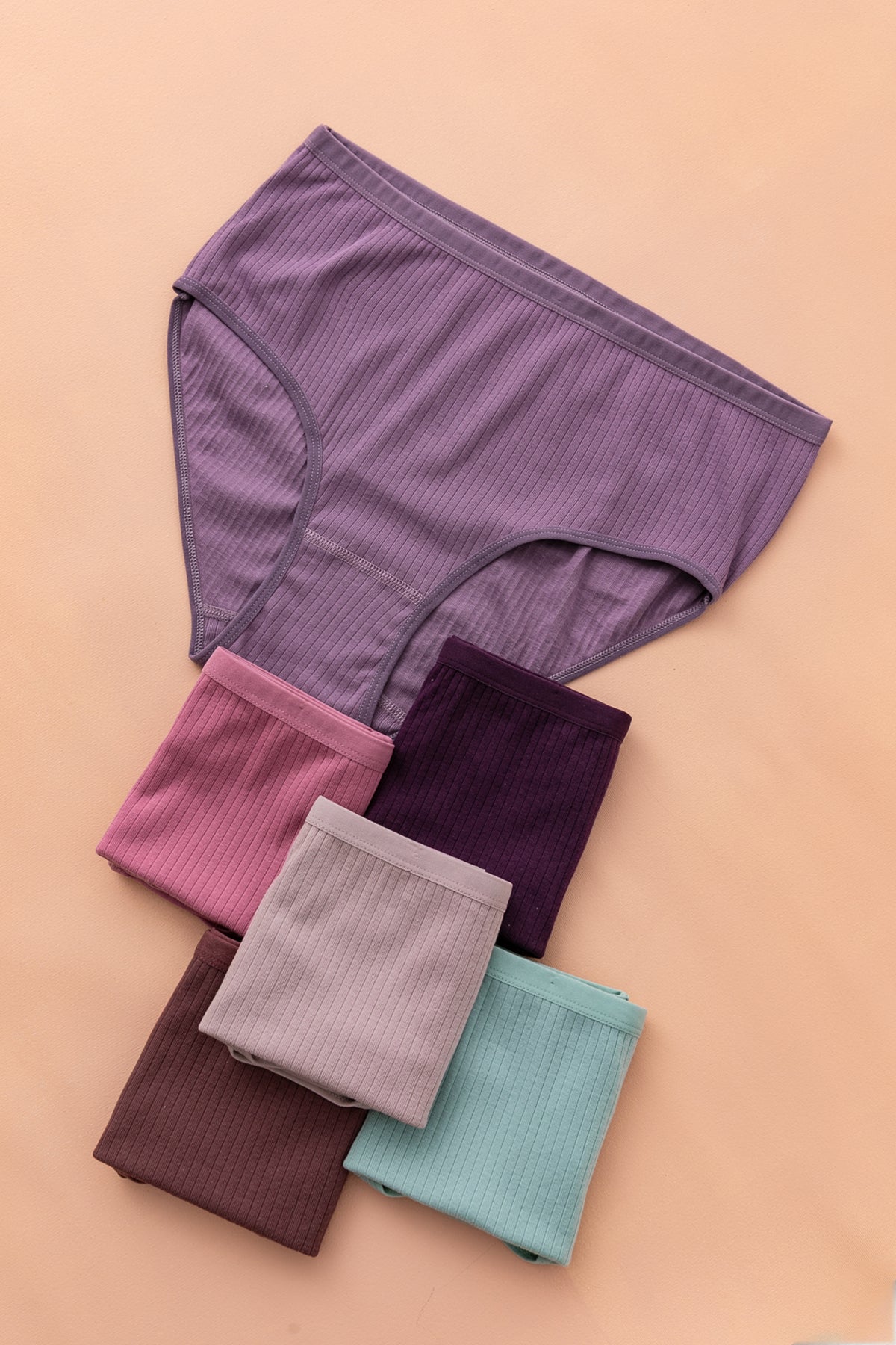 6lı PAKET FİTTİLİ %100 PAMUK KADIN KÜLOT