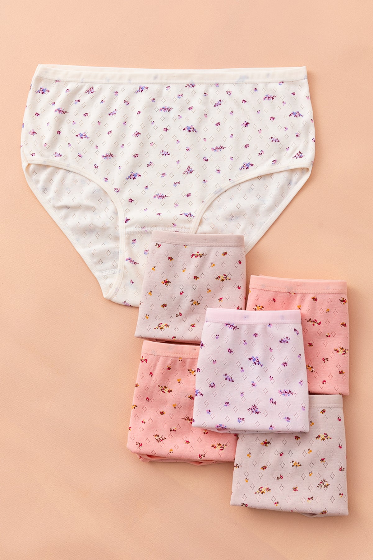 6 LI PAKET YÜKSEL BEL %100 PAMUK KADIN KÜLOT