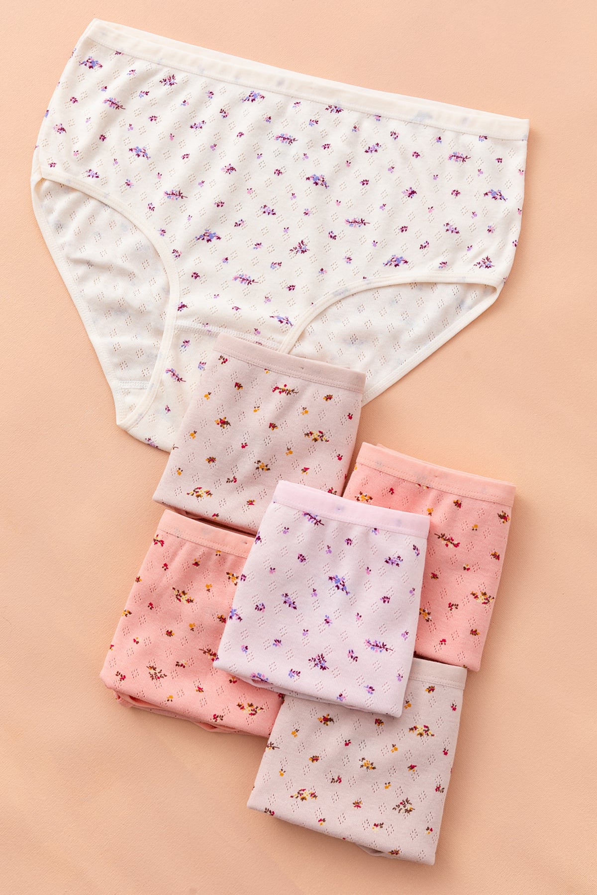 6 LI PAKET YÜKSEL BEL %100 PAMUK KADIN KÜLOT