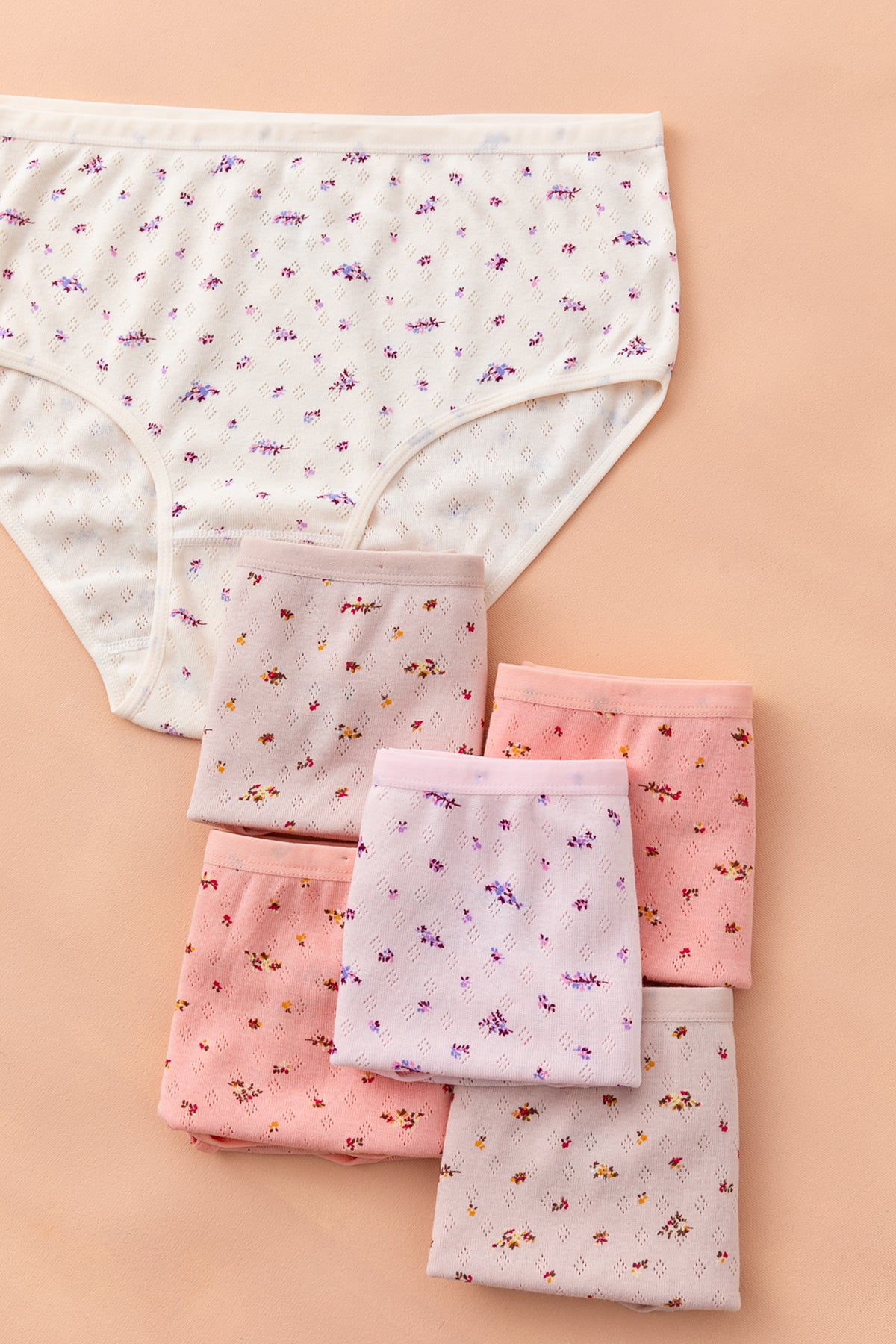 6 LI PAKET YÜKSEL BEL %100 PAMUK KADIN KÜLOT