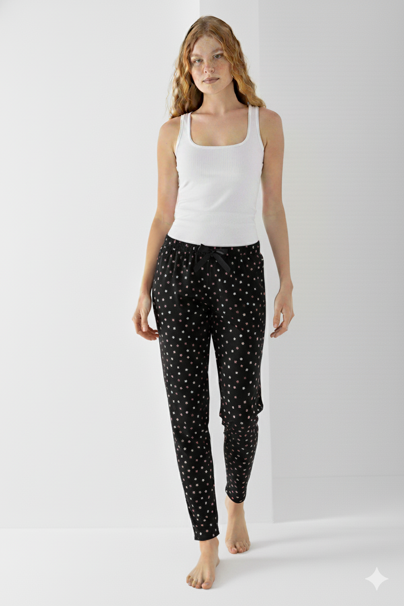 YILDIZ DESENLİ BAMBU PİJAMA ALTI