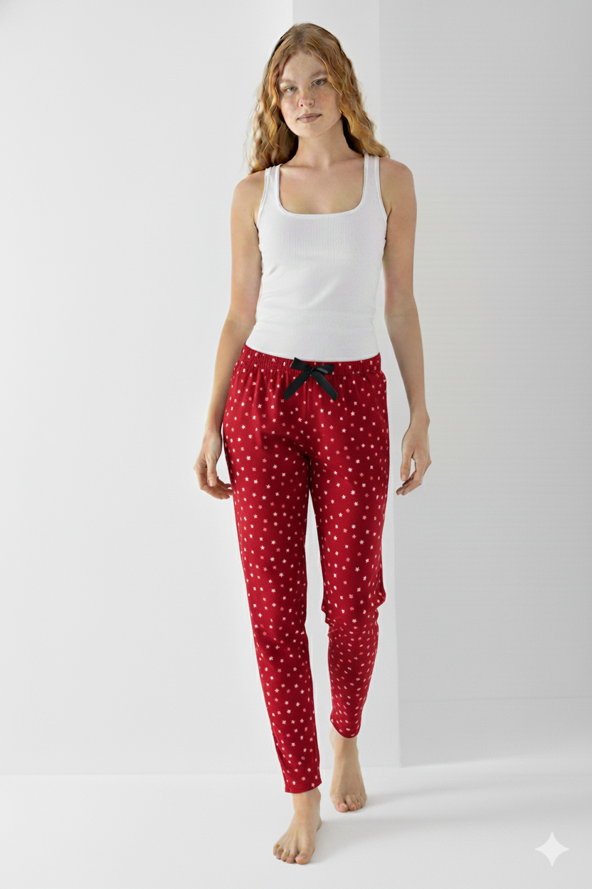 YILDIZ DESENLİ BAMBU PİJAMA ALTI