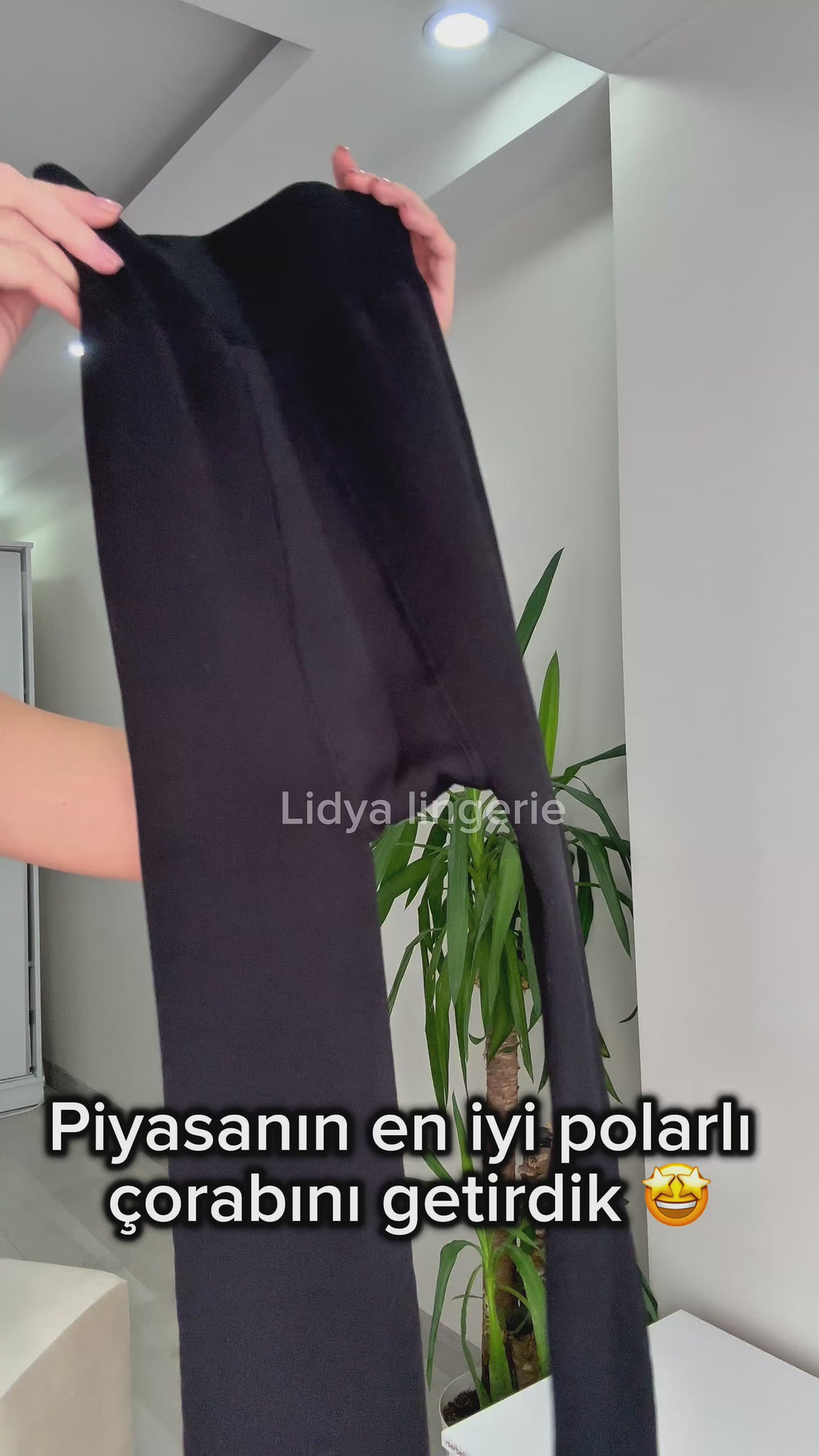 Siyah İçi Peluş Tayt