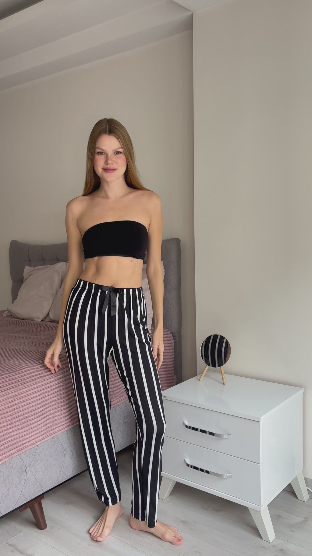 ÇİZGİLİ BAMBU PİJAMA ALTI